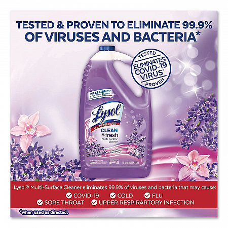 Clean and Fresh Multi-Surface Disinfectant Cleaner, Lavender and Orchid Essence, 144 oz Bottle (88786EA)