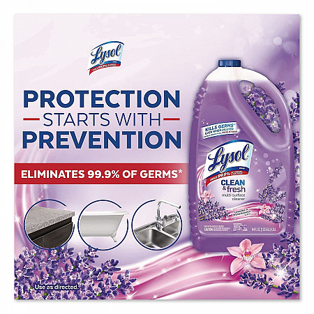 Clean and Fresh Multi-Surface Disinfectant Cleaner, Lavender and Orchid Essence, 144 oz Bottle (88786EA)