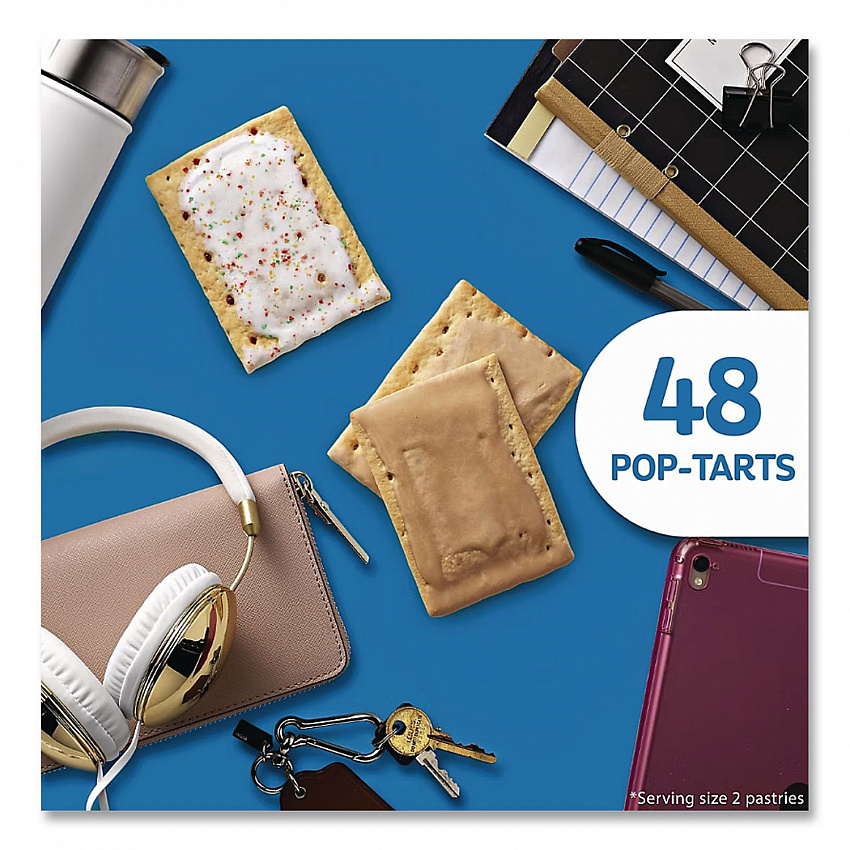 Pop Tarts, Brown Sugar Cinnamon/Strawberry, 2 Tarts/Pouch, 12 Pouches/Pack, 2 Packs/Carton (22000456)