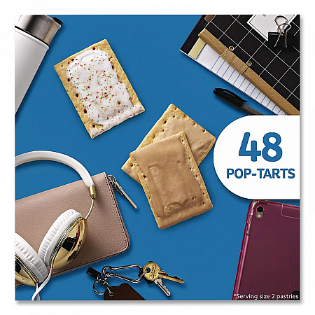 Pop Tarts, Brown Sugar Cinnamon/Strawberry, 2/Pouch, 24 Pouches Box, 2 Boxes/Carton (60004083)
