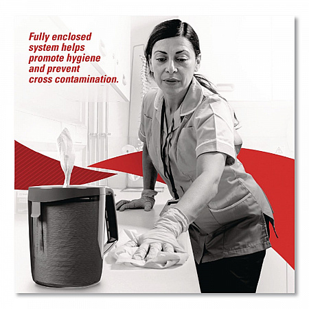 Reach System Roll Towel, 1-Ply, 11 x 7, White, 340/Roll, 6 Rolls/Carton (53734)