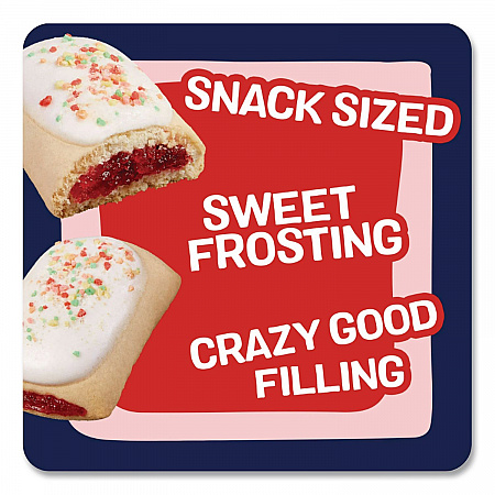 Pop Tarts Bites, Frosted Strawberry, 3.5 oz Bag, 6/Carton (25069)