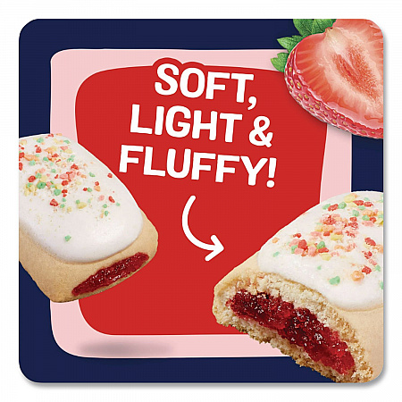 Pop Tarts Bites, Frosted Strawberry, 3.5 oz Bag, 6/Carton (25069)