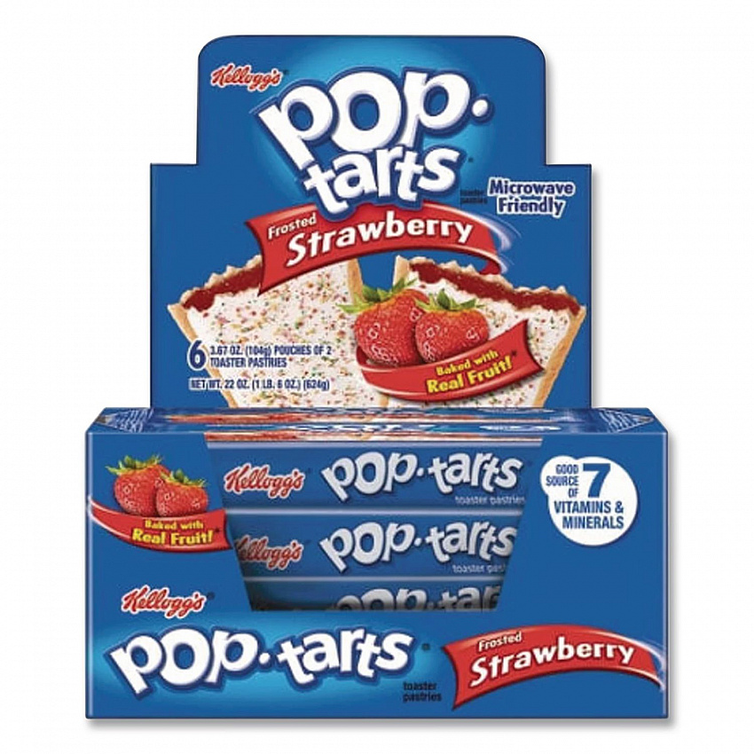 Pop Tarts, Frosted Strawberry, 3.67 oz, 2/Pack, 6 Packs/Box (31732)