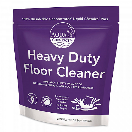 Aqua ChemPacs Heavy Duty Floor Cleaner, Lavender Scent, 20 ChemPacs/Pack (9320901)