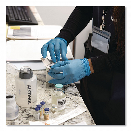 Nitrile Exam Gloves, Powder-Free, X-Small, 3 mil Thick, 9.5