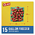 Zipper Food Storage Plastic Bags, Gallon Size, 10.75 x 10.38, Clear, 15 Bags (57034EA)