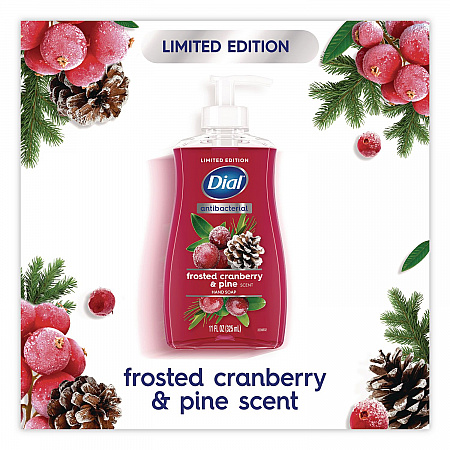 Antibacterial Liquid Hand Soap, Limited Edition, Frosted Cranberry and Pine Scent, 11 oz Pump Bottle (1700035953)