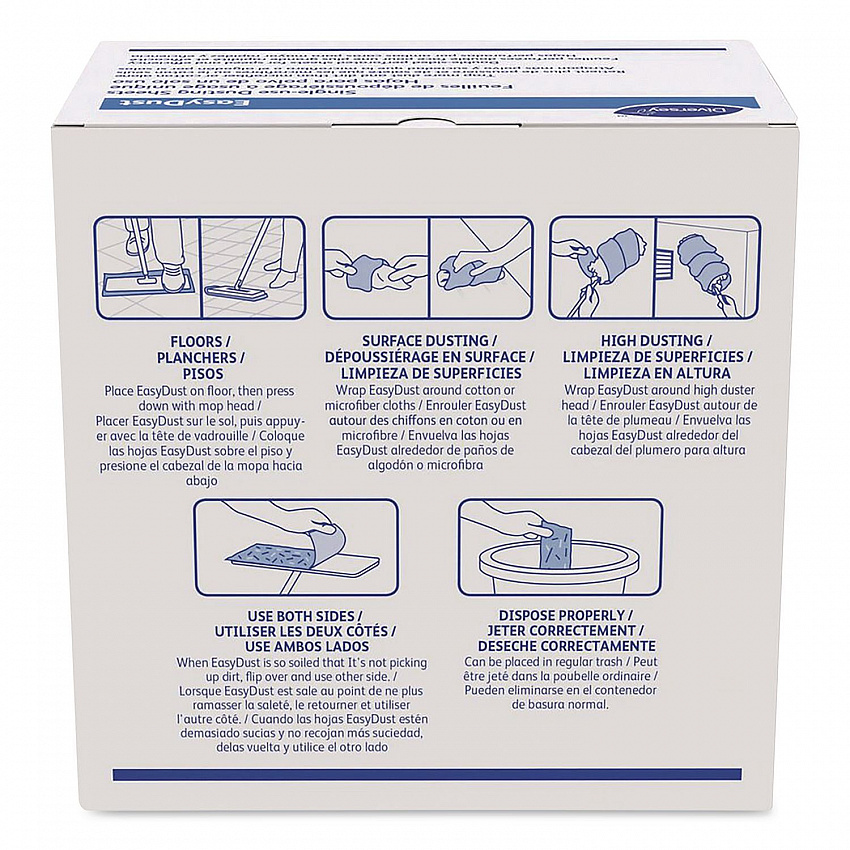EasyDust Single-Use Dusting Sheets, 5 x 6, 250 Dusters/Box, 6 Boxes/Carton (9292466)