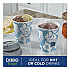 To Go Paper Cups and Lids Combo, 12 oz, Blue/White, 66/Pack (15030)