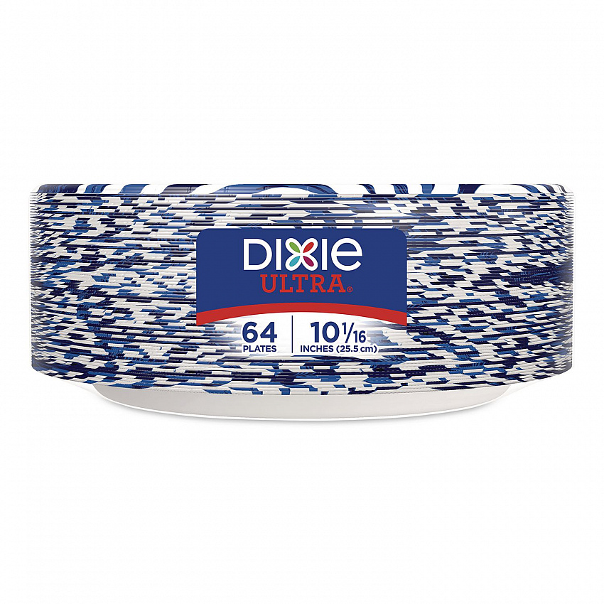Paper Plate with Flex-Proof Technology, 10" dia, Multicolor, 64/Pack (16525)