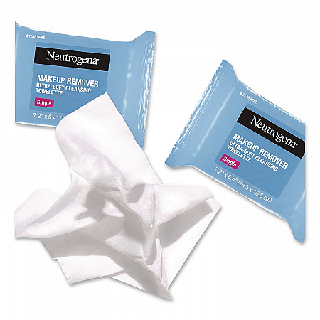 Makeup Remover Ultra-Soft Cleansing Towelettes, 7.2 x 6.4, Unscented, White, 20/Pack (10253)