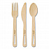 Bamboo Cutlery, Fork/Knife/Spoon, Paper, Natural, 24/Pack (ASBBR)
