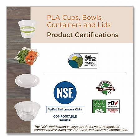 PLA Clear Cold Cups, 16 oz, 10/Pack (CPRTCS16)