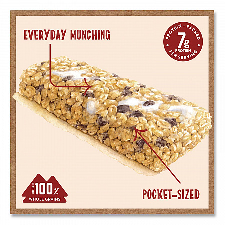Chewy S'Mores Granola Bar, 1.23 oz Bar, 5/Box (01642)