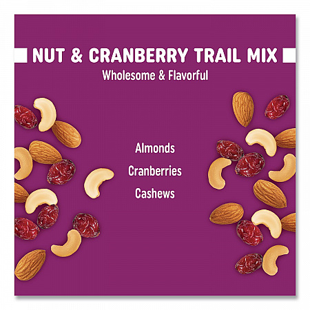 Nut and Cranberry Trail Mix, 1.5 oz Packet, 48/Box (PM62798)