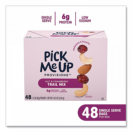 Nut and Cranberry Trail Mix, 1.5 oz Packet, 48/Box (PM62798)