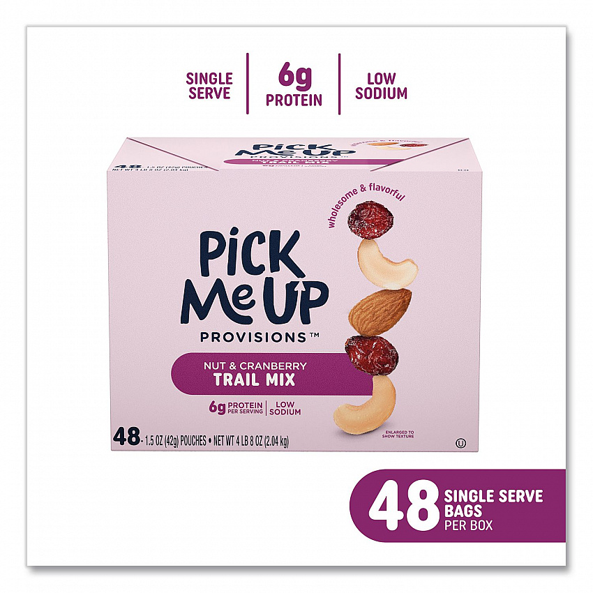 Nut and Cranberry Trail Mix, 1.5 oz Packet, 48/Box (PM62798)