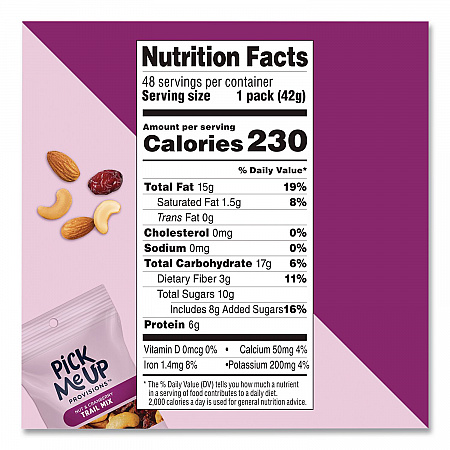 Nut and Cranberry Trail Mix, 1.5 oz Packet, 48/Box (PM62798)