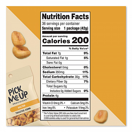 Salted Toasted Corn, 1.5 oz Packet, 36/Box (PM63393)