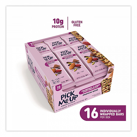 Gluten-Free Cranberry Almond Dark Chocolate Protein Bar Protein Bars, 1.4 oz Bar, 16/Box (PM63401)