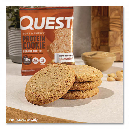 Gluten Free Protein Cookies, Peanut Butter, 2.04 oz Pack, 12/Box (QUN00605)