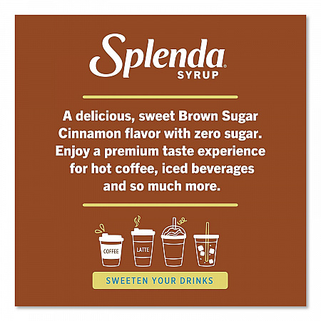 Sugar-Free Coffee Syrup, Brown Sugar Cinnamon, 25.4 oz Bottle, 6/Carton (HFP00696)