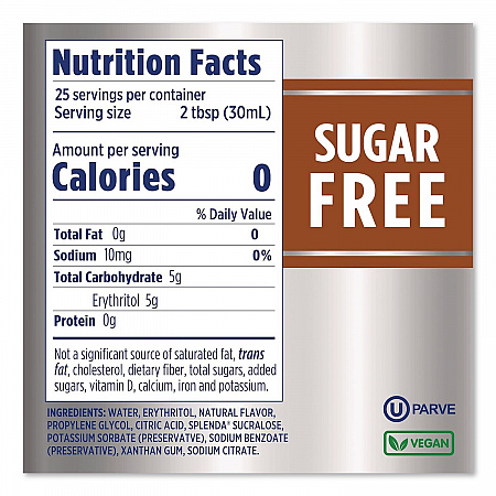 Sugar-Free Coffee Syrup, Brown Sugar Cinnamon, 25.4 oz Bottle, 6/Carton (HFP00696)