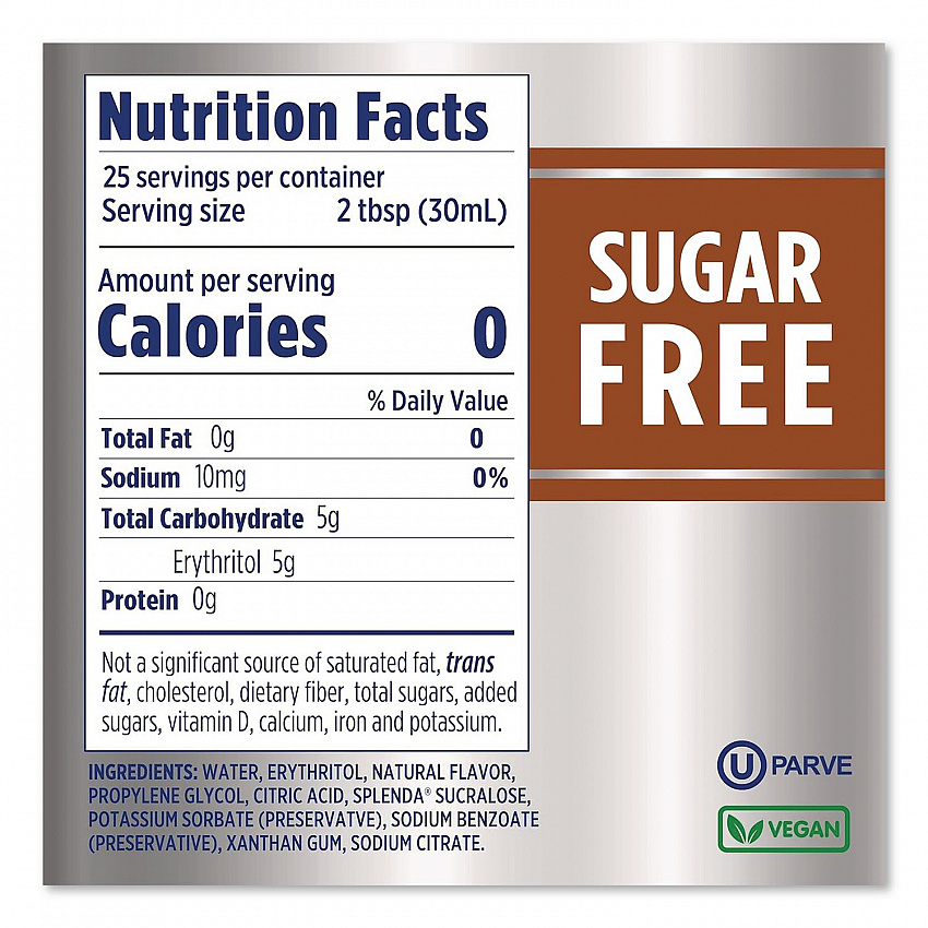 Sugar-Free Coffee Syrup, Brown Sugar Cinnamon, 25.4 oz Bottle, 6/Carton (HFP00696)