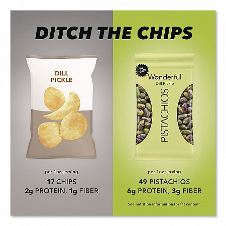 Pistachios, Salted Dill Pickle, 2.25 oz Bag, 8/Box (PAR70232)