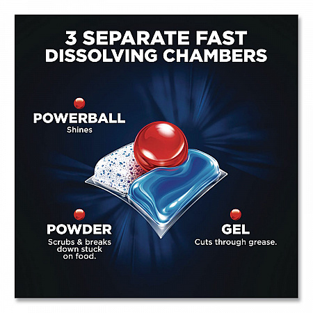 Powerball Quantum Dishwasher Tabs, Fresh Scent, Tub, 84 Tabs (5170099889)