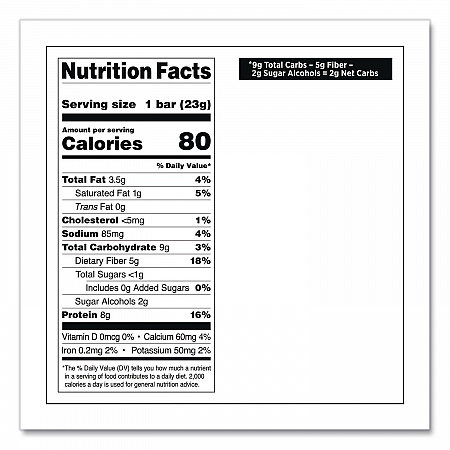 Protein Bar Minis, Chocolate Chip Cookie Dough, 0.81 oz Bar, 14/Box (QUN01270)