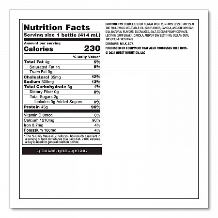 Protein Milkshakes, Vanilla, 14 oz Bottle, 12/Carton (QUN01602)
