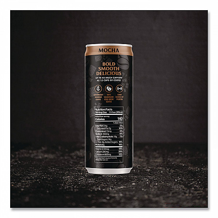 Mocha Latte Cold Brew Coffee, 11 oz Can, 12/Carton (EWC34447)