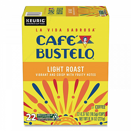 Cafe Bustelo Light Roast Coffee K-Cup, 22/Box (5000389553)