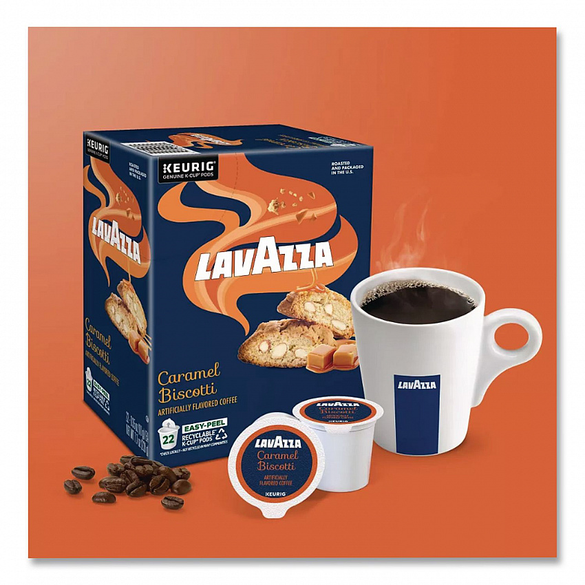 Caramel Biscotti Coffee K-Cup, 22/Box (5000384732)