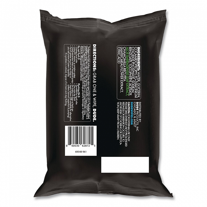 Extra Large Flushable Wipes, 7 x 7, Fragrance Free, White, 18 Wipes (300636)