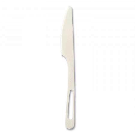 TPLA Cutlery, Medium Heavyweight, Knife, Plastic, Light Beige, 24/Pack (KNPSR)