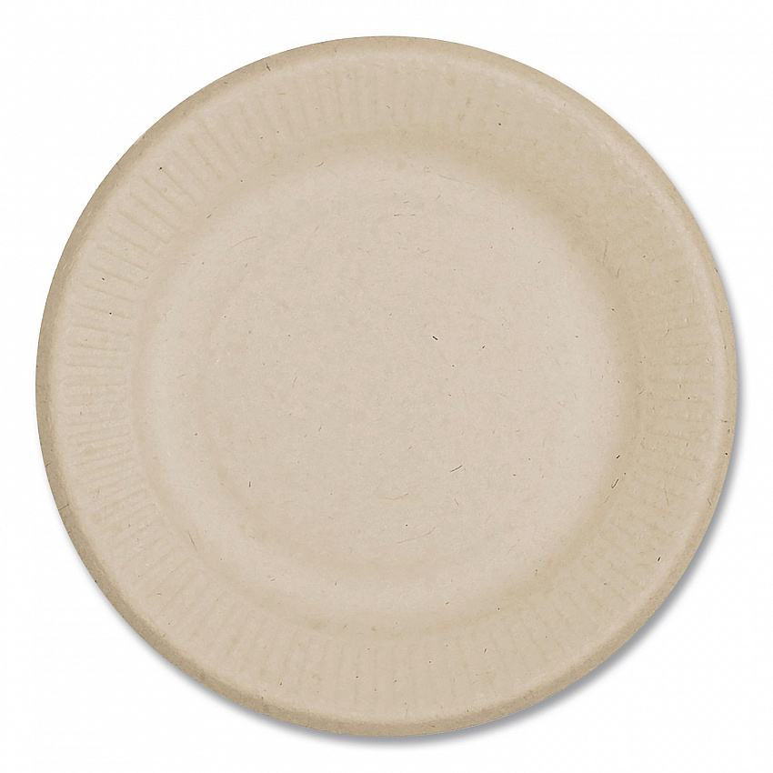 Fiber Plates, 6" dia, Natural, 20/Pack (PLRTSCU6)