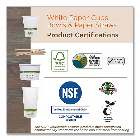 Paper Hot Cups, 12 oz, Natural, 20/Pack (CURTPA12)