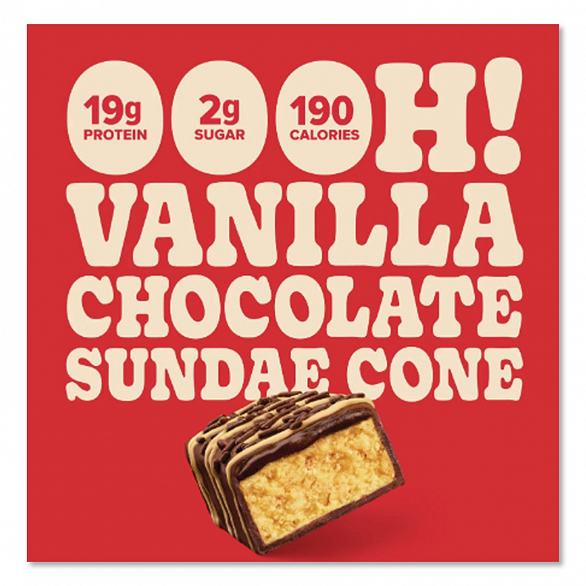 Sundae Cone Protein Bar, 1.76 oz Bar, 6/Box (NRN00113)