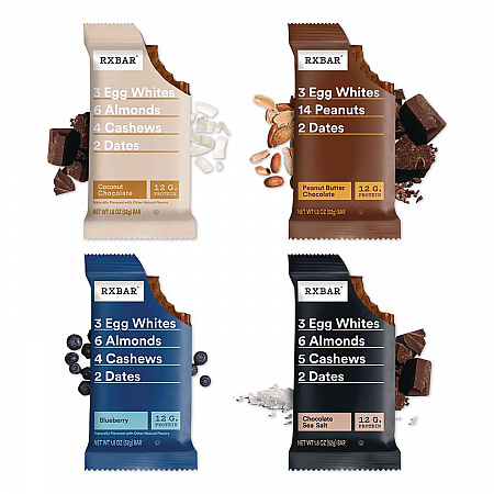 Adult Bars Variety Pack, 1.8oz Bar, (4) Chocolate Sea Salt, (2) Blueberry, (2) Coconut Chocolate, (2) Peanut Butter Chocolate (KEE00725)