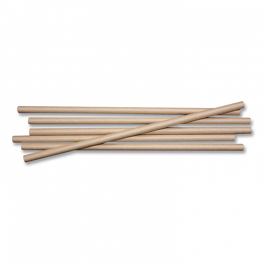 Kraft Paper Straws, 8", Brown, 50/Pack (STRTPA8K)