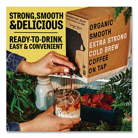 Caramel Cold Brew Coffee Tap Box, 96 oz, 3/Carton (WBC00748)
