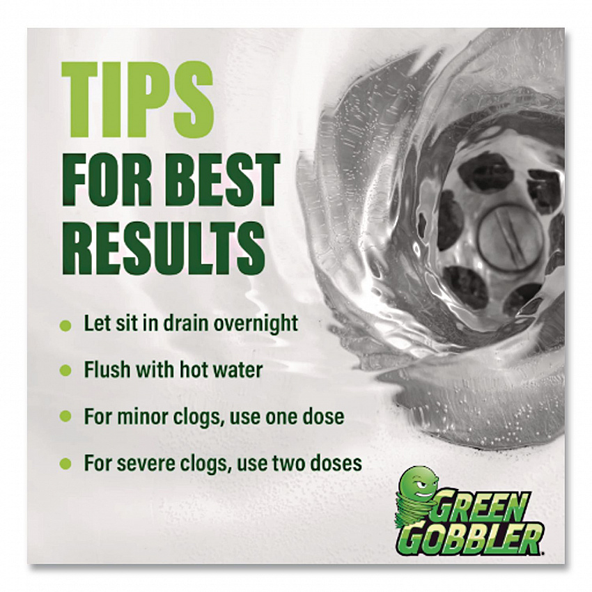 Green Gobbler Drain Clog Dissolver, 31 oz Bottle (G8015J)