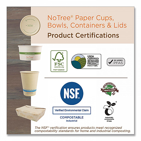 NoTree Cutlery, Light Mediumweight, Fork, Paper, Natural, 1,000/Carton (FONT6)