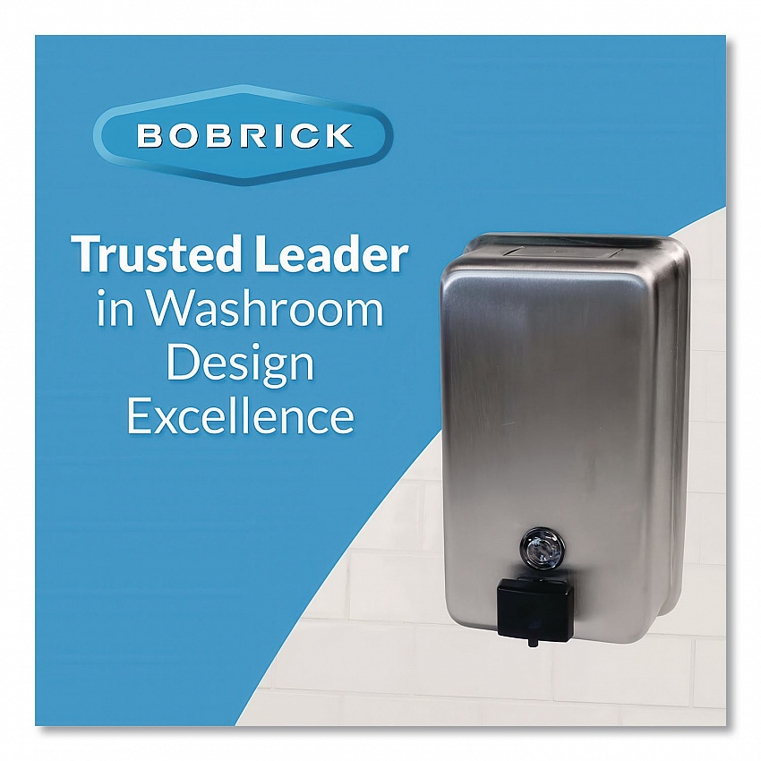 ClassicSeries Surface-Mounted Soap Dispenser, 40 oz, 4.75 x 3.5 x 8.13, Stainless Steel (2111)