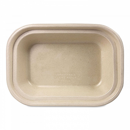 Fiber Containers, 17 oz, 6.02 x 8.02 x 1.5, Natural, Sugarcane Fiber, 400/Carton (TRSCU8LFP)