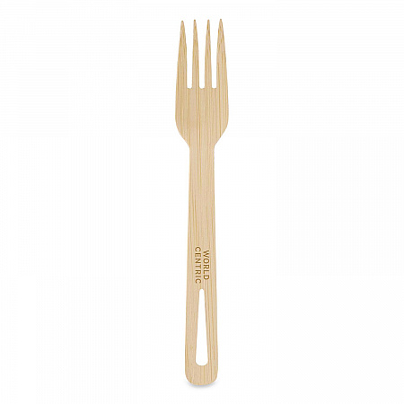 Bamboo Cutlery, Medium Heavyweight, Fork, Paper, Natural, 24/Pack (FOBBR)