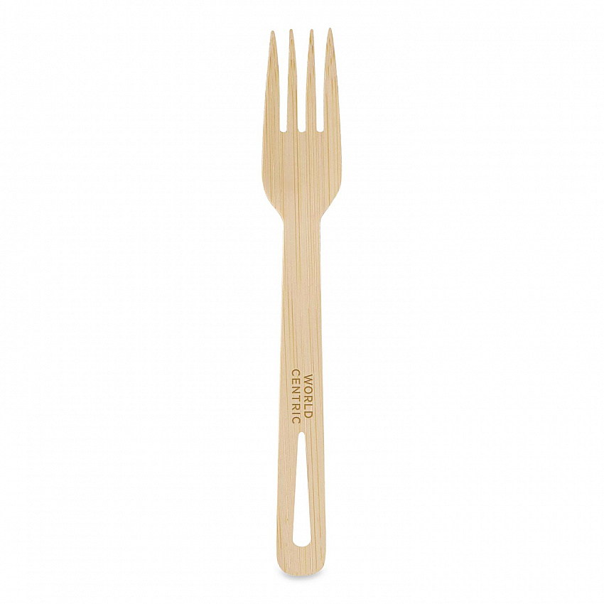 Bamboo Cutlery, Medium Heavyweight, Fork, Paper, Natural, 24/Pack (FOBBR)
